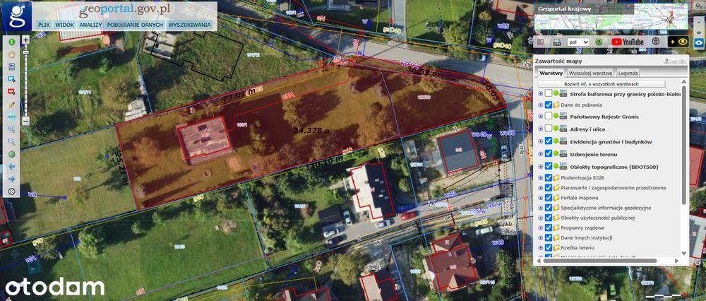 Na sprzedaż piękna działka budowlana 24 ary Kraków-Tyniec 2 299 000 zł