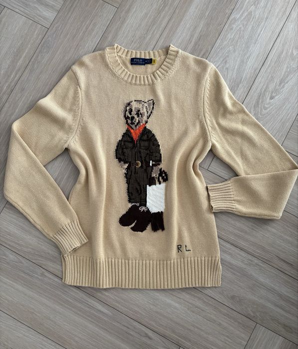 Ralph laurent miś teddy beżowy  sweter M