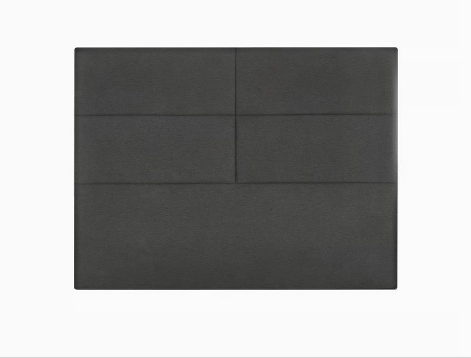 Cabeceira cinza em pele sintética 105x120cm