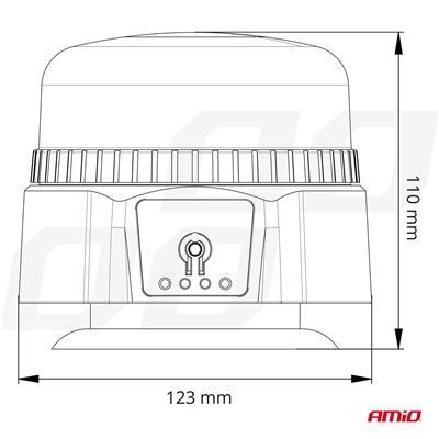 Lampa Ostrzegawcza Kogut Aku 36 Led Pilot Ip66 Mag