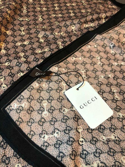 Платок Гуччі 90/90СМ Хустка нова в стилі Gucci wool 100%