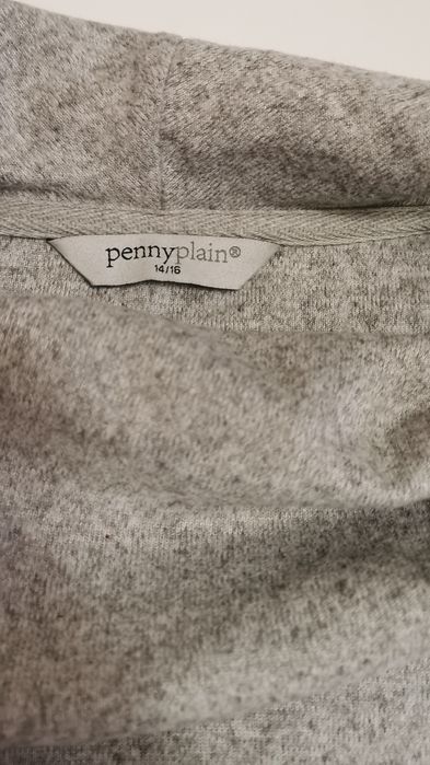 PennyPlain - piękny damski szary sweterek roz. 14/16