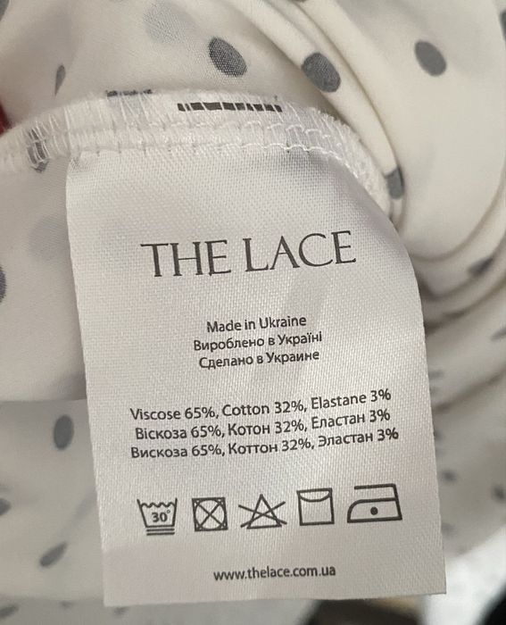 Біла сукня в горох The lace