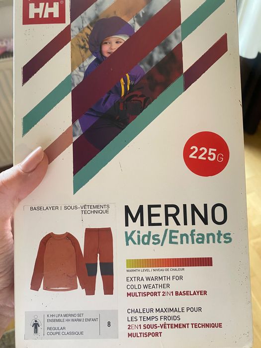 Bielizna merino 100%  Helly Hansen rozm 128/134