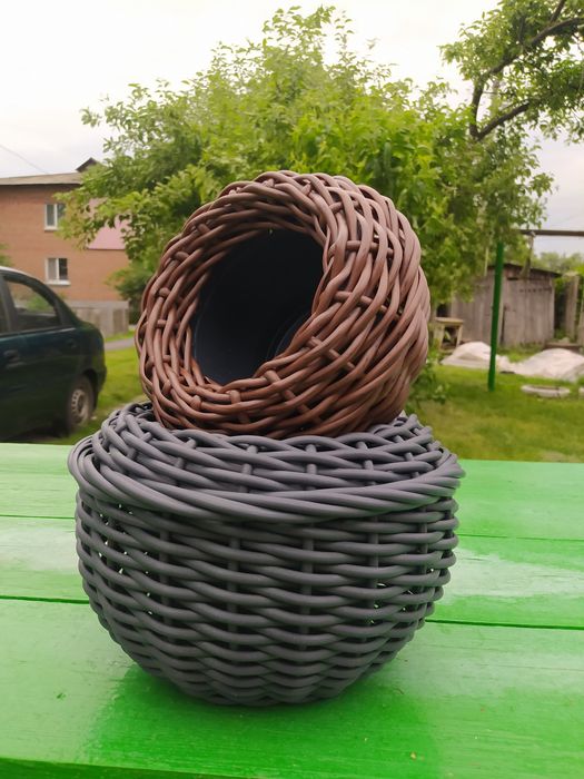 Кашпо з ротангу своїми руками