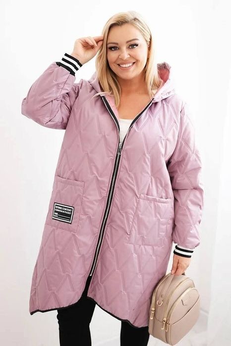 Pikowana kurtka plus size