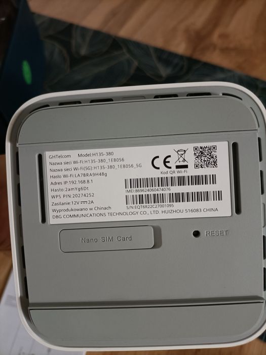 Routrer  SpeedBox 5G CPE 3 H135-380