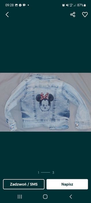 Jeans kurtka Myszka 98