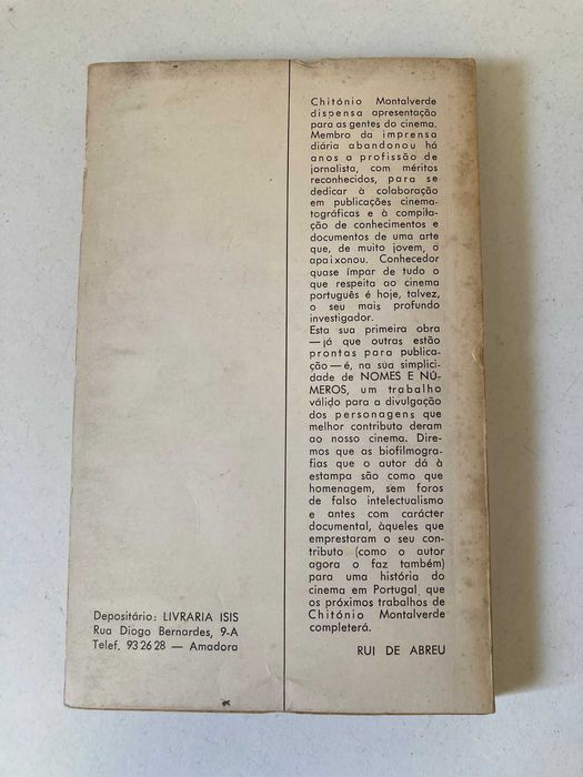 Livro - Nomes e Números do Cinema Português (portes grátis)