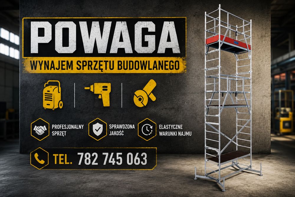 Wynajem Rusztowanie Krause ClimTec  do 7 m, alu, składane, kółka, wypożycz
