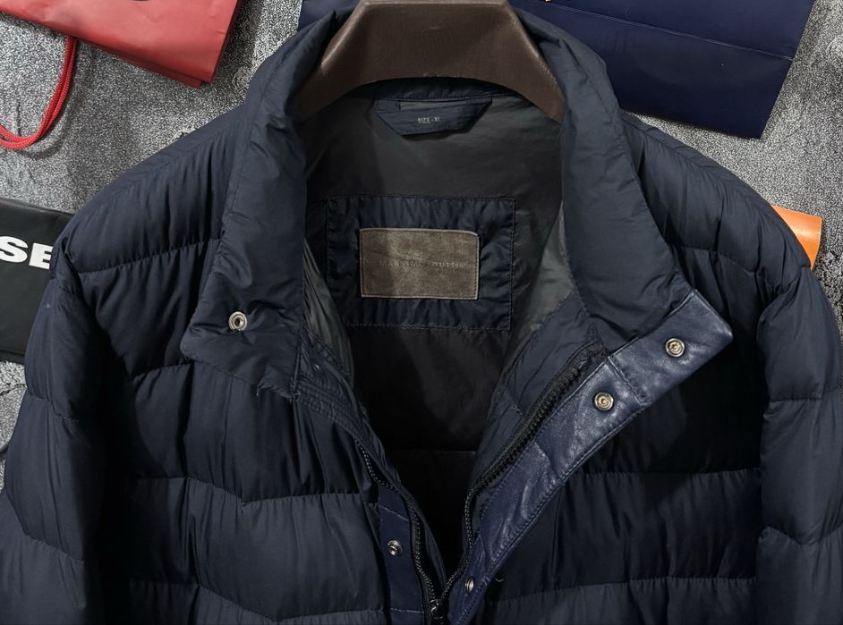 Куртка чоловіча Мікропуховик Massimo Dutti синій XL L