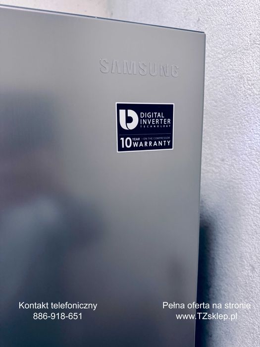 Lodówko-zamrażarka Samsung Side by Side Platynowo-srebrny, duży LCD , NoFrost Transport / Gwarancja