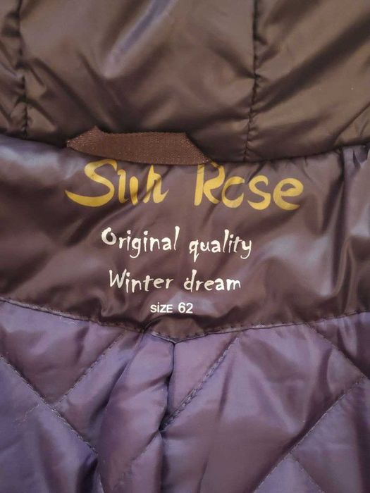 Пуховик-пальто Exclusive moda 62 Темно-бардовый