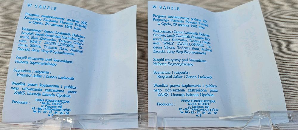 Kaseta audio Bohdan Smoleń & Zenon Laskowik – W Sądzie