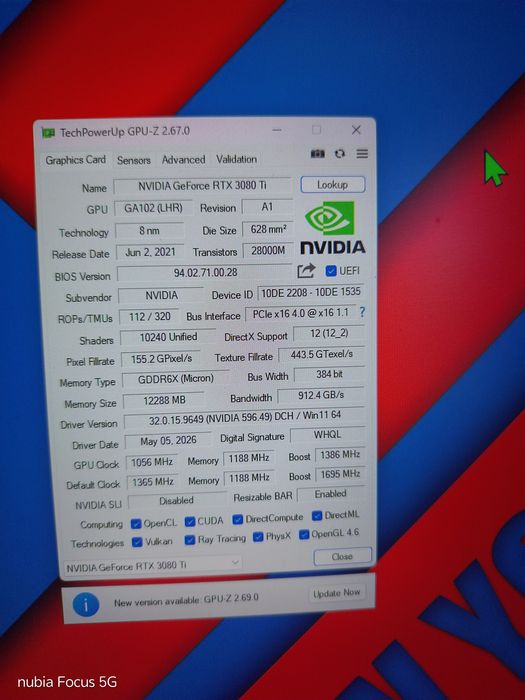 Продам відеокарту Rtx 3080 ti kfa2