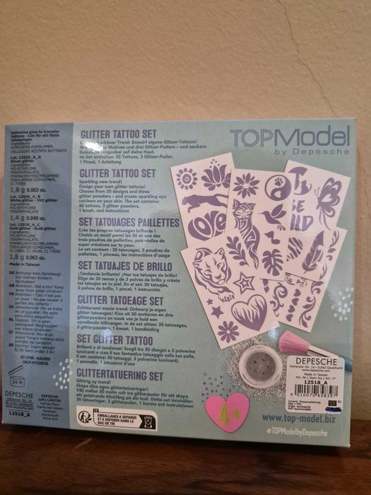 Criança Glitter tattoo set, top model