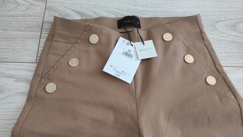 Nowe carmelowe spodnie Mohito 34/36