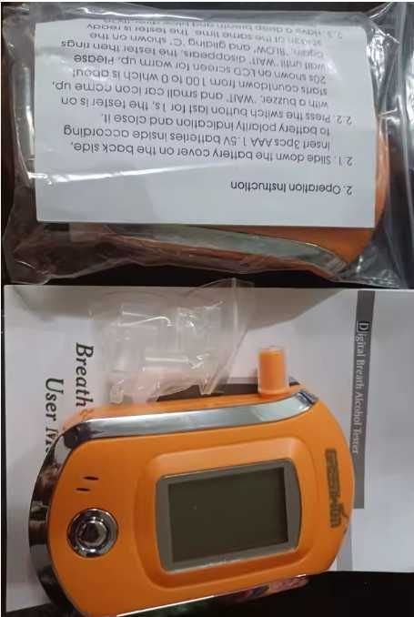 Новый Алкотестер GREENWON AT-6000 с ЖК-экраном ,цвет оранжевый