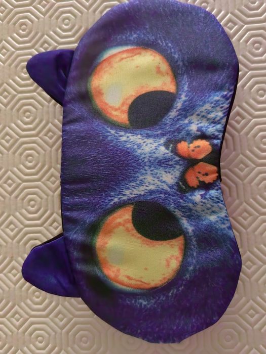 Máscara de olhos para dormir/viagem, Gato