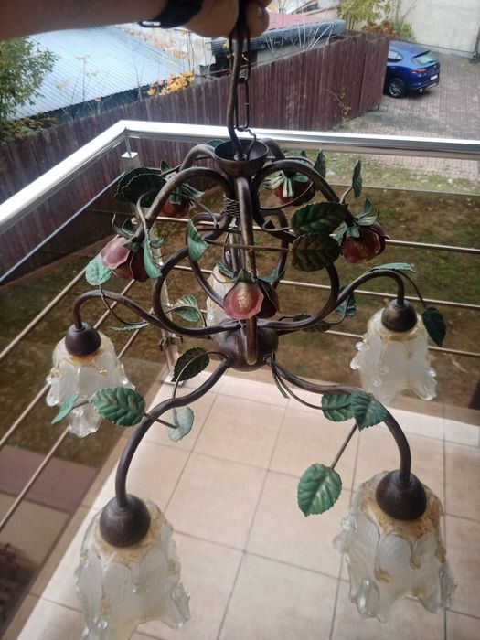 Żyrandol + lampa sufitowa