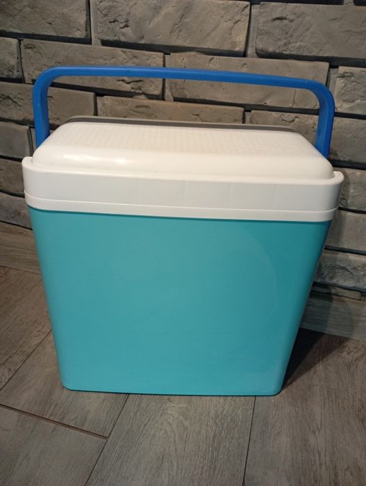 Lodówka turystyczna przenośna PROMO 25 na wkłady Kolor morski, biały