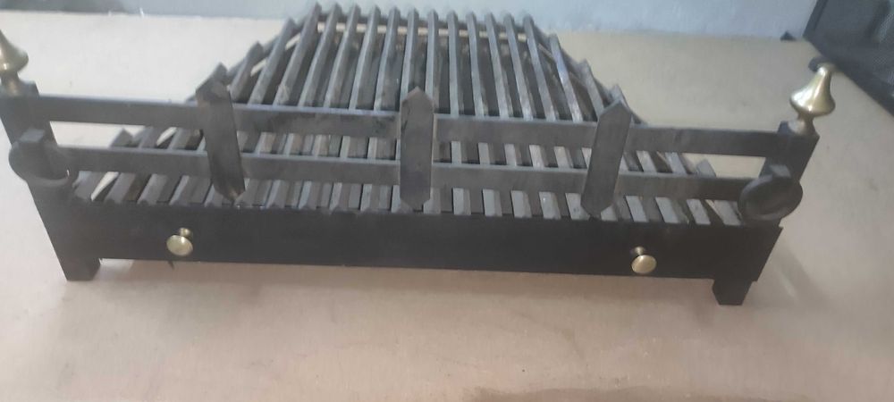 Proteçao para lareira c/ grelha ferro fundido