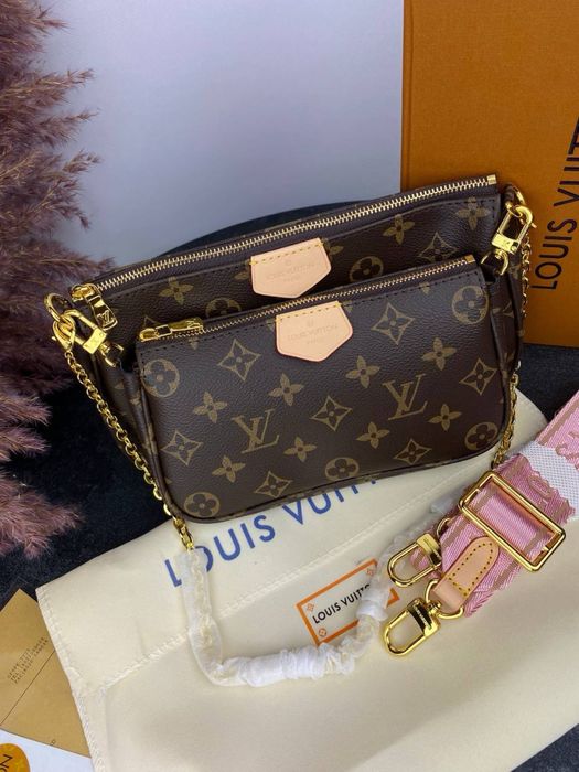 Torebka Louis Vuitton multi pochette pink pasek