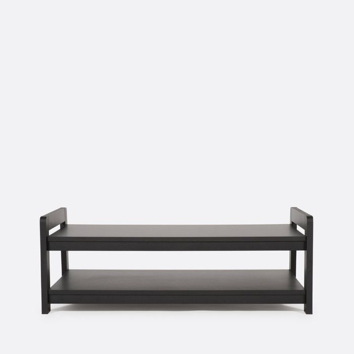 KINDA HOME Móvel TV preto em mdf e pvc de 110x55x40 cm da gama VARTHEM