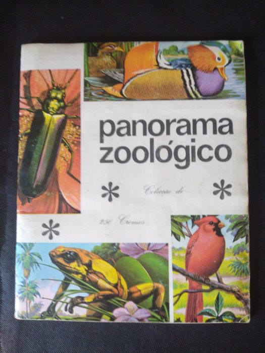 Caderneta de Cromos Panorama Zoológico Completa Com 250 Cromos.