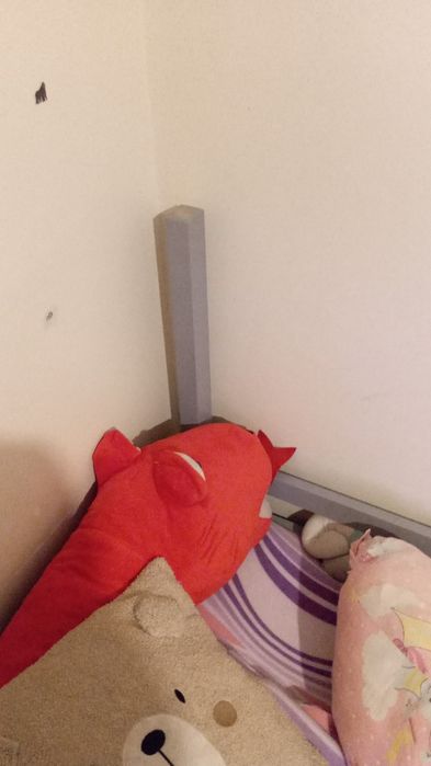 Cama 90x200 forma casinha cinzenta