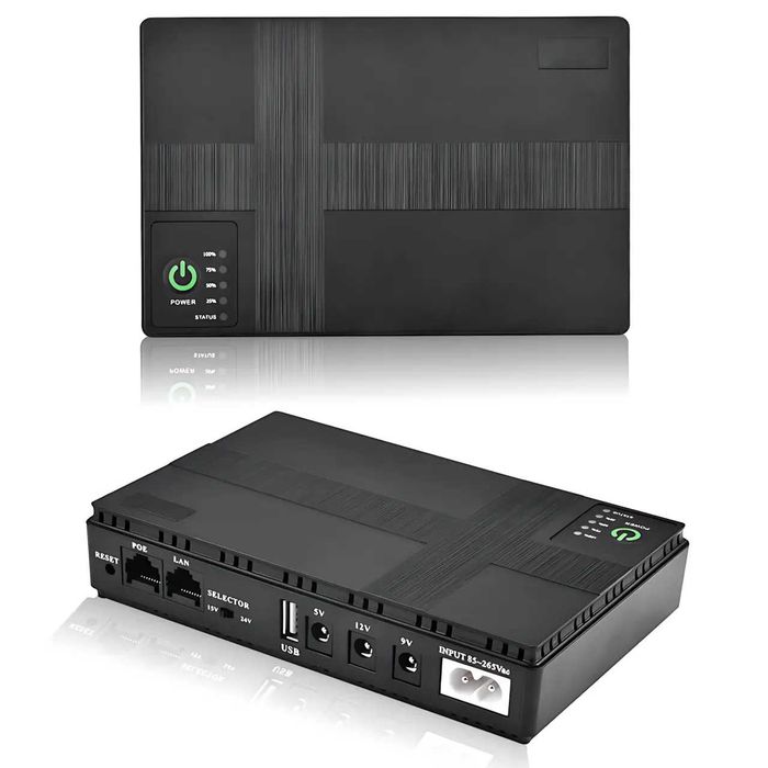 ДБЖ Mini UPS DC1018P 10400 mAh для роутера, PoE,USB, до 18 W