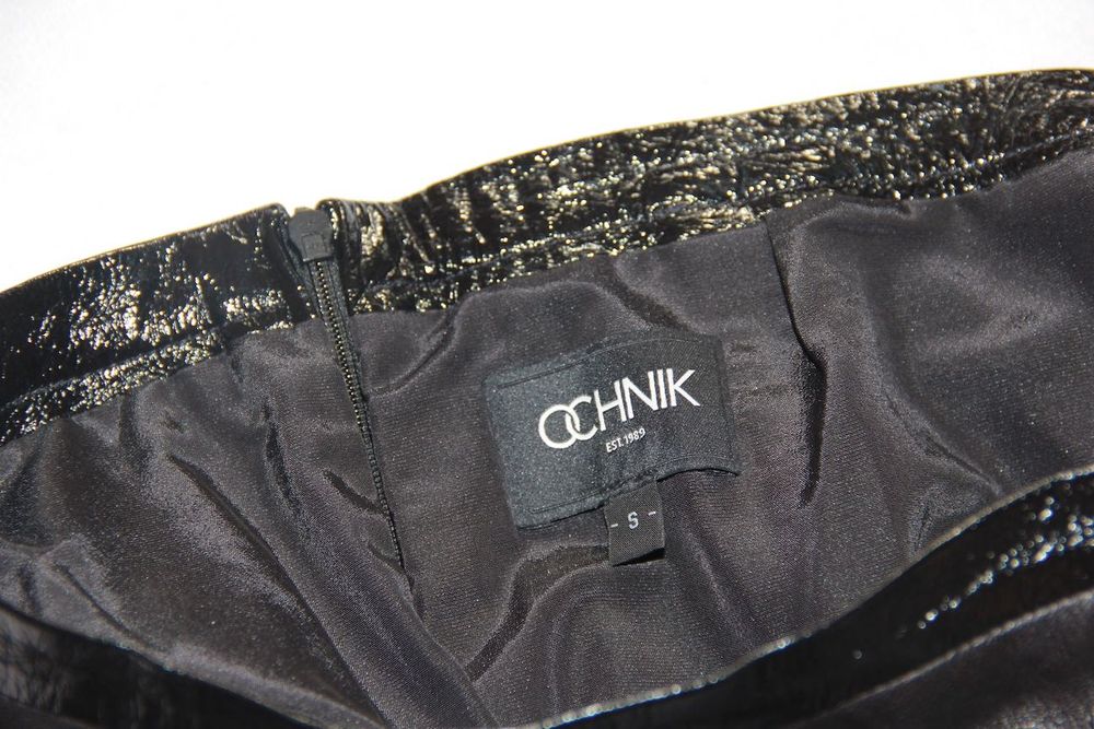 Czarna spódniczka OCHNIK s 36 skórzana spódnica skóra naturalna