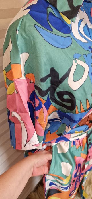 Komplet damski ala satyna