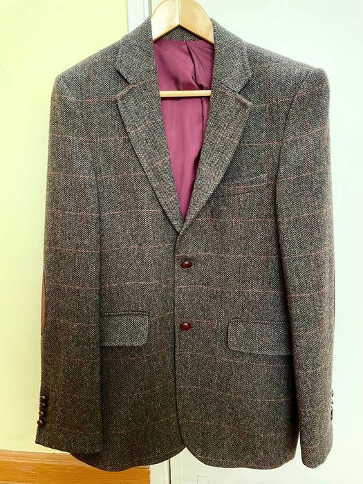 Blazer Masculino Lion of Porches Tweed Castanho 100% Lã