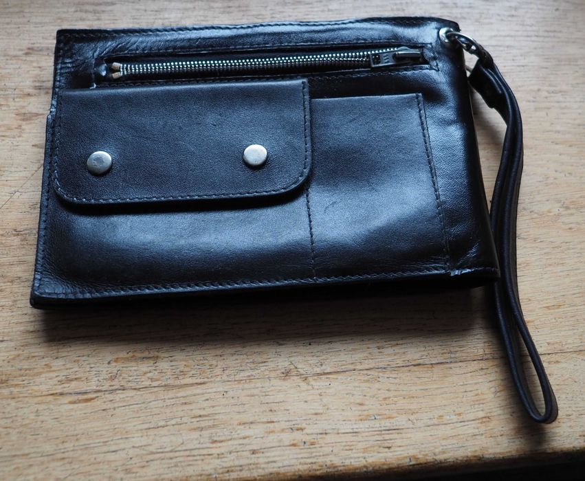 Solidna Saszetka- duży portfel męski skórzany PRL