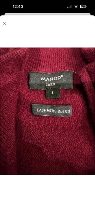Чоловічий кашеміровий светр Manor