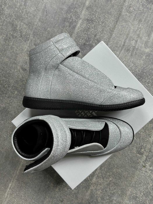 MAISON MARGIELA FUTURE metallic gray кеди сірі кросівки кеды кроссовки