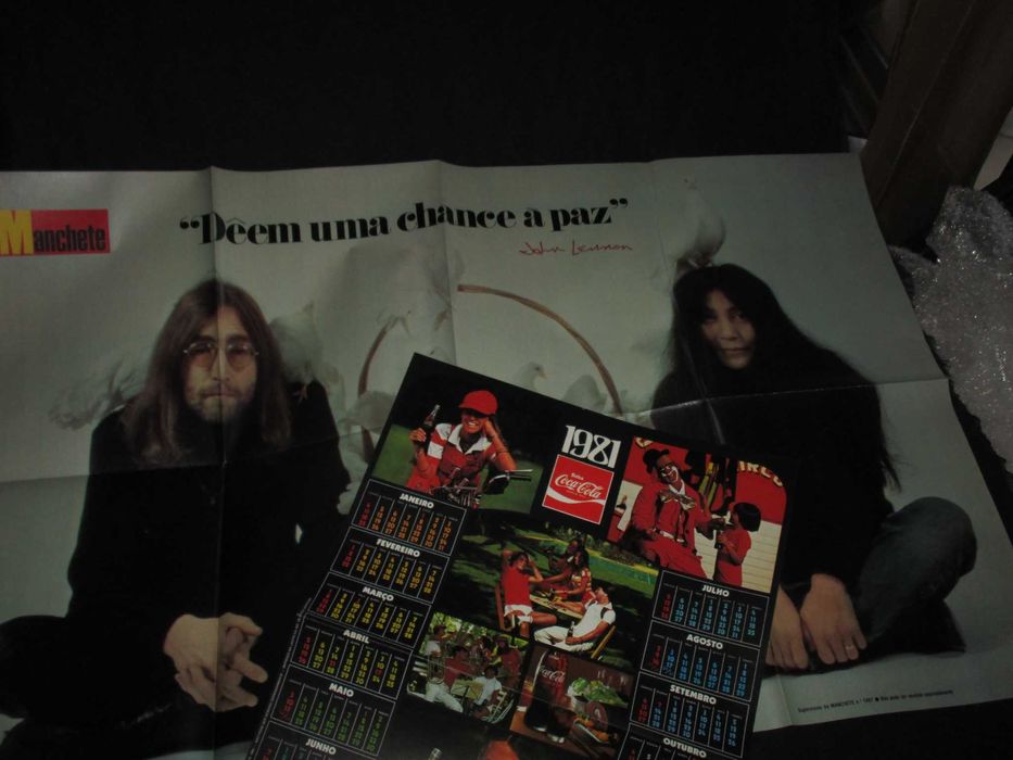 Revista Manchete 1497 Morte de John Lennon Poster raro e Calendário