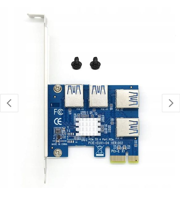 Mnożnik PCIe SYONCON, rozdzielacz PCIe od 1 do 4 gniazd PCI-Express 16