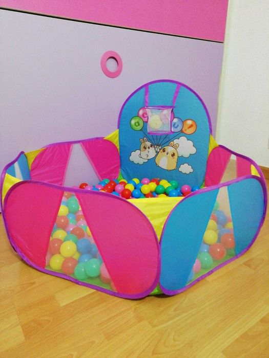 Basen kojec brodzik dla dzieci do zabawy do domu ogrodu z koszem