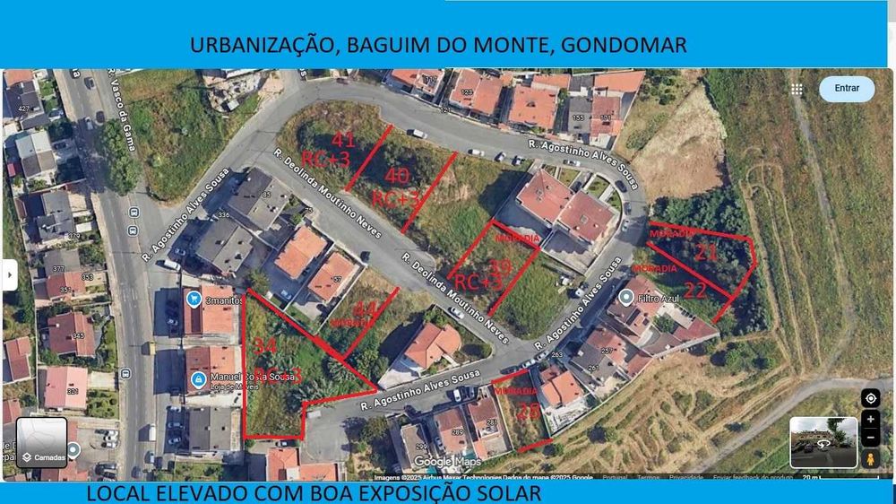 URBANIZAÇÃO, VÁRIOS LOTES, BAGUIM DO MONTE, GONDOMAR