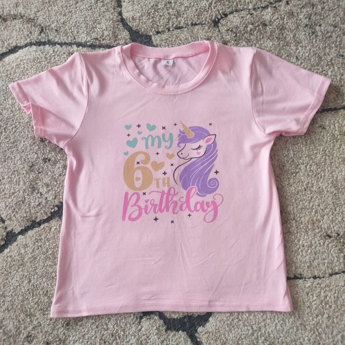 Urodziny 6 bluzka birthday jednorożec