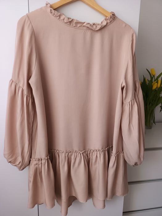 Piękna tunika brudny róż, oversize