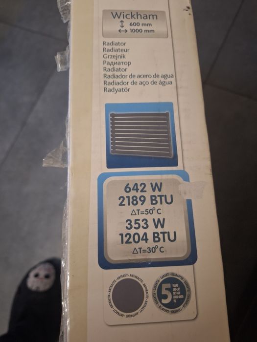 Grzejniki dekoracyjne 600x1000mm antracyt
