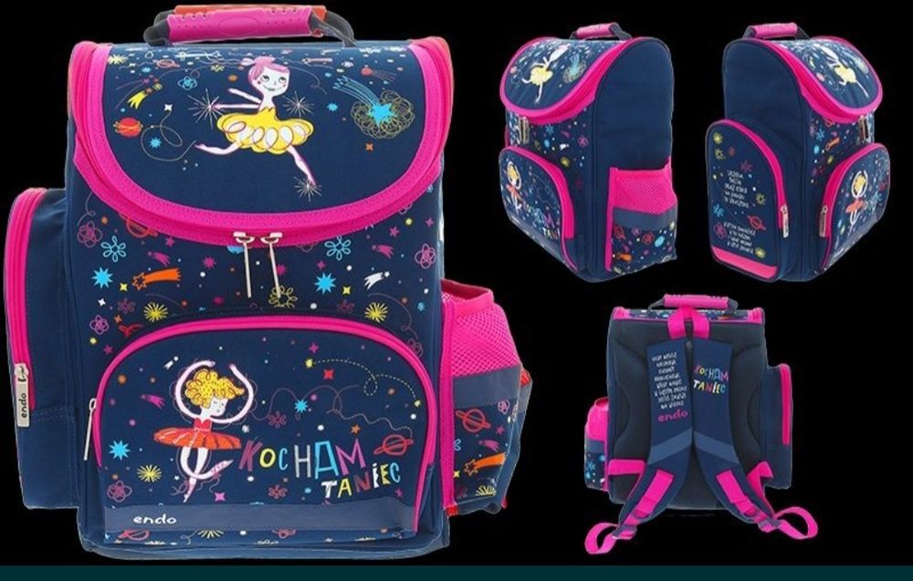Plecak, tornister szkolny dla baletnicy Rossmann Endo.