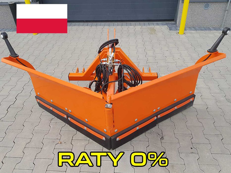 RATY Pług Śnieżny Strzałka składany 1,5 -2,2m TUZ Hydrauliczny dostawa