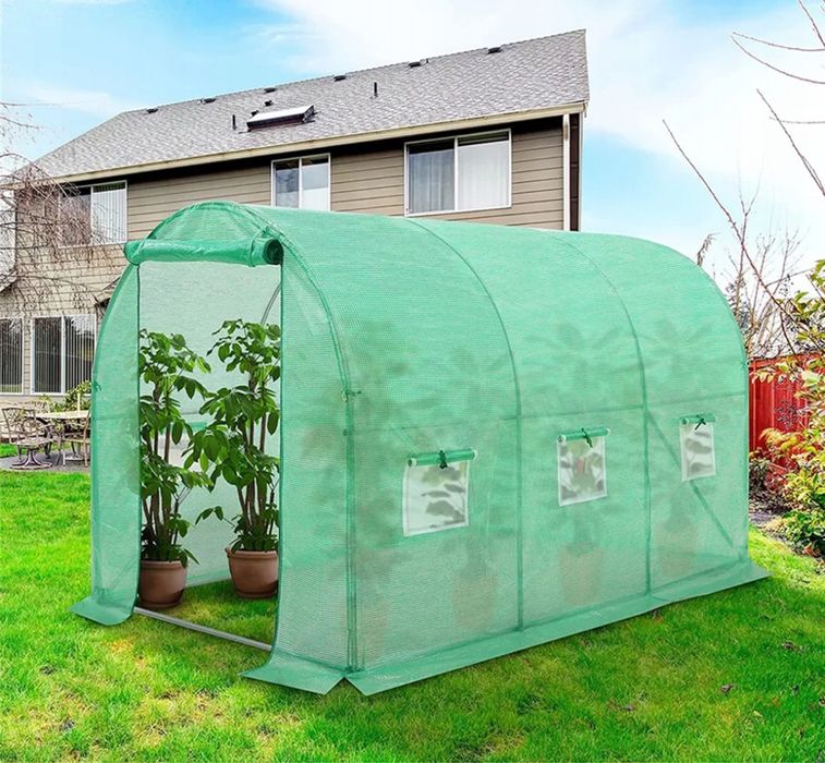 Tunel Foliowy Szklarnia Foliak 300x200 3x2 Stelaż + Folia Ogrodowy