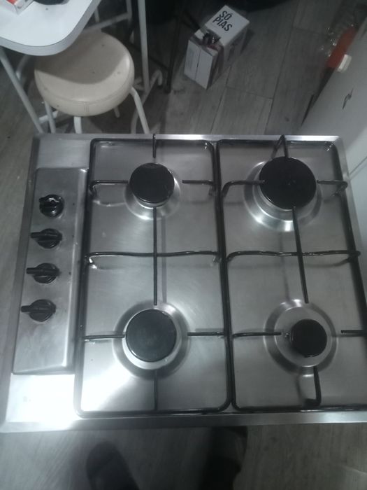 Placa de gás em inox nova