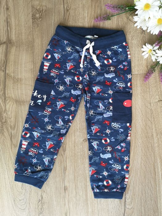 Spodnie dresowe chłopięce bawełniane Disney Baby r.98 NOWE