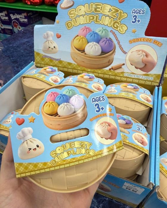 Squishy Dumpling булочка пельмень сквіш булочка bun у пароварці,  іграшка антистрес булочка, іграшка булочка антистрес, булочка сквіш, сквіш пельмень